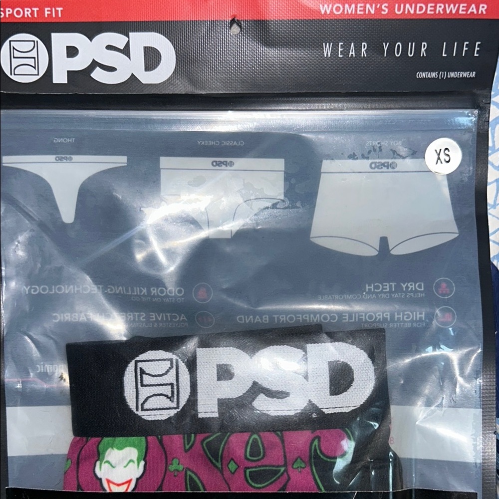 PSD  Joker Graphic Boxer Briefs - Black and Pink